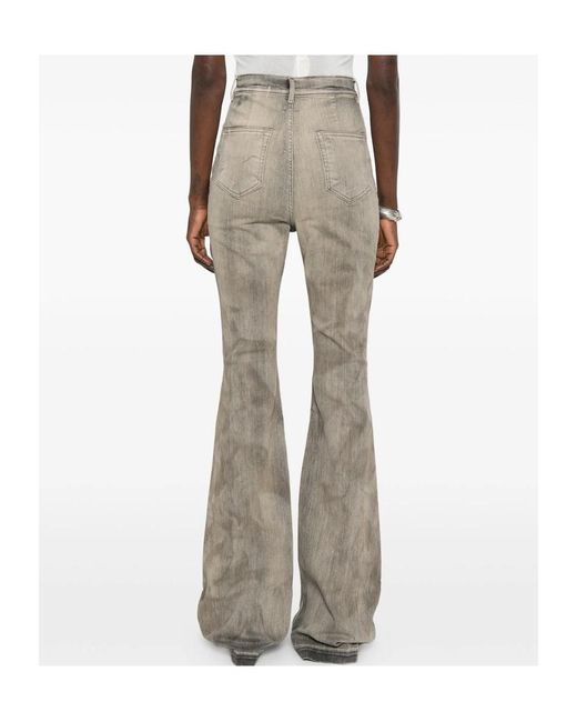 Rick Owens Gray Botan Bootcut Jeans