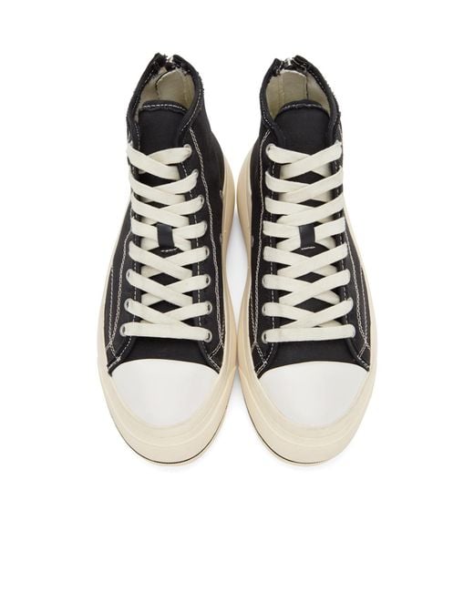 R13 Black Stitching High-Top Leisure Sneakers for men