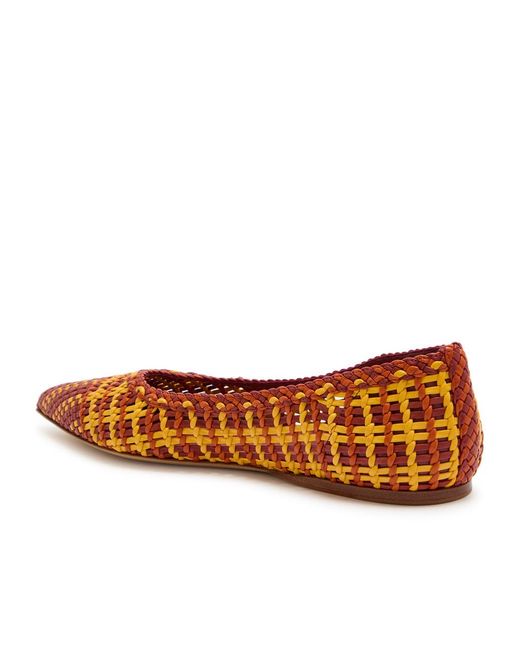 Gabriela Hearst Brown Woven Leather Flats