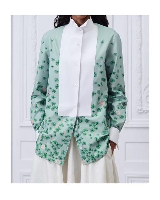 Dior Blue Blouse With Plastron