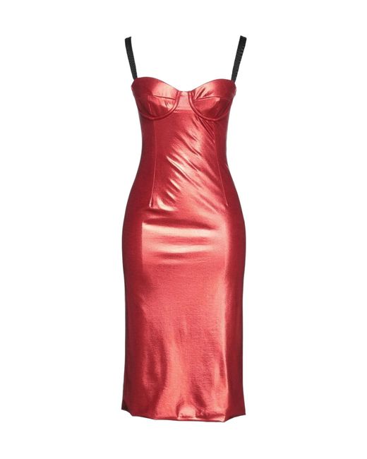 Dolce & Gabbana Red Sleeveless Slimfit Dress