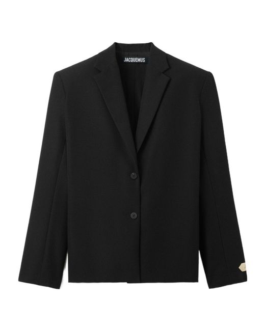 Jacquemus Black Single-Breasted Wool Blazer