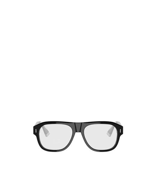 Dior White Eyewear Square Frame Glasses