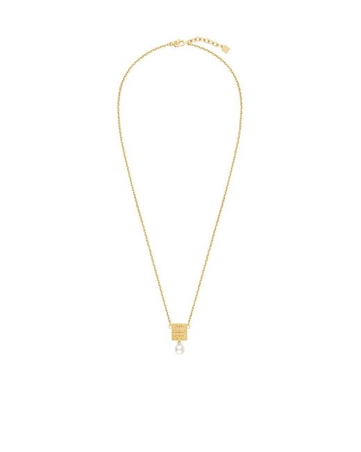Givenchy White 4G Pendant Necklace