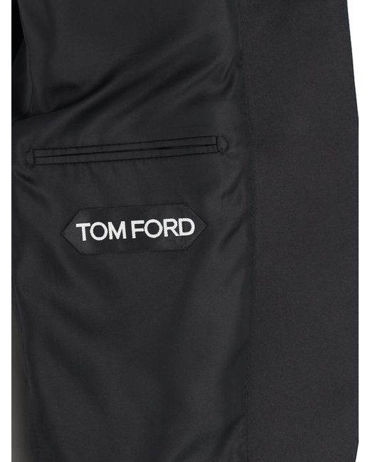 Tom Ford Black Single-Breasted Two-Piece Tailored Suit for men