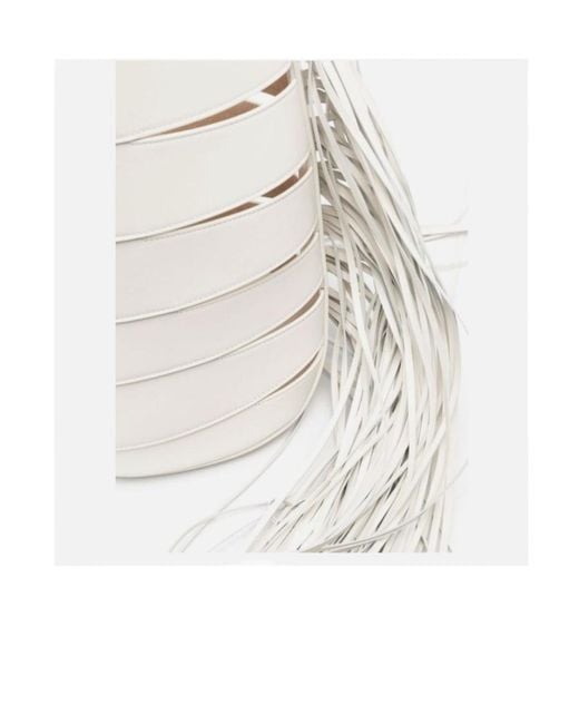 Alaïa White Tassel Shoulder Bag