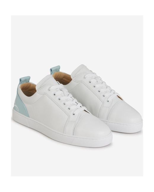 Christian Louboutin White Fun Louis Junior Leather Sneakers for men