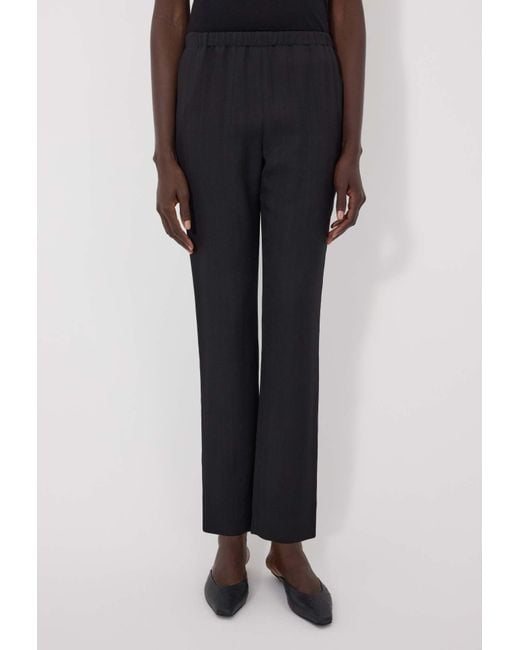 Loulou de Saison Black Scot Straight-Leg Pants