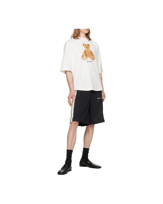 Palm Angels White Bear Printed Ovesize T-Shirt for men