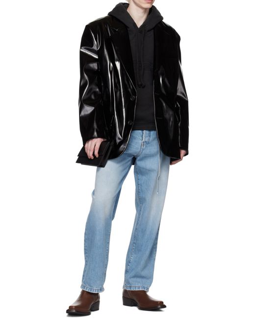 Acne Blue Loose Fit Straight Leg Jeans for men