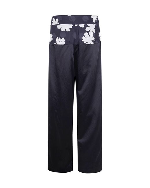 Dries Van Noten Blue Pablo Bi-Color Trousers for men