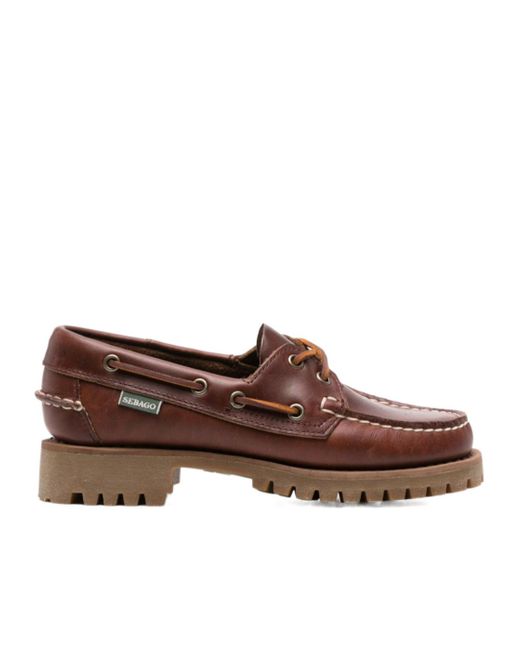 Sebago Brown Ranger Waxy Lace-Up Shoes