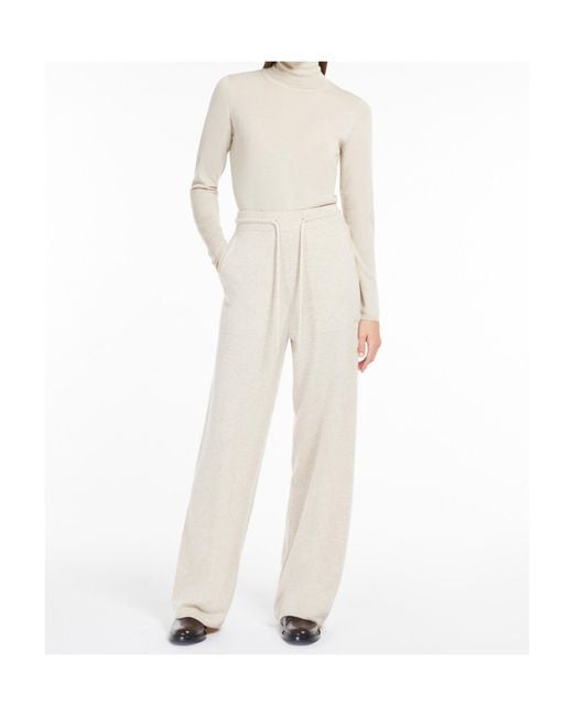 Max Mara White Veloce Turtleneck Long-Sleeved Jumper
