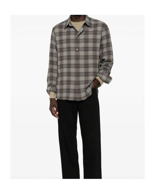 sunflower Gray Checked-Pattern Shirt for men