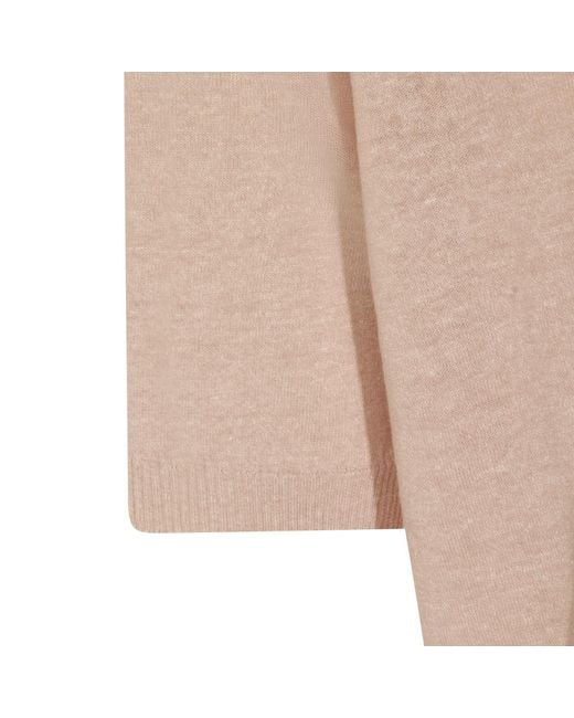 Eleventy Brown Open Collar Fine Knit Polo Shirt for men