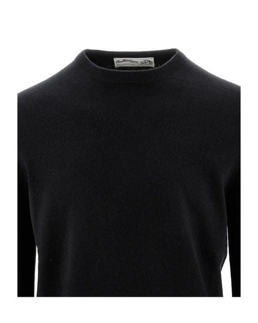 Ballantyne Black Crewneck Knitted Jumper for men