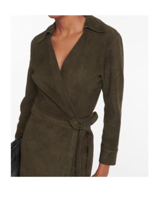 Stouls Green Ross Suede Minidress