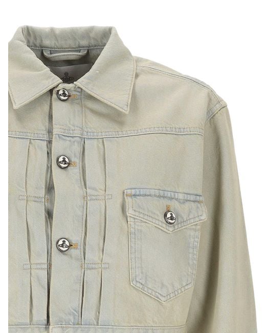 Vivienne Westwood Multicolor Cropped Denim Jacket