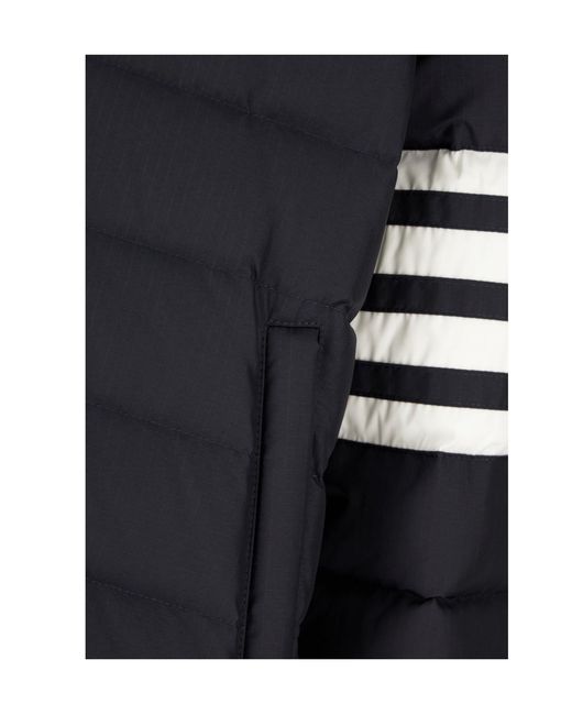 Thom Browne Black 4-Bar Quilted Jacket for men