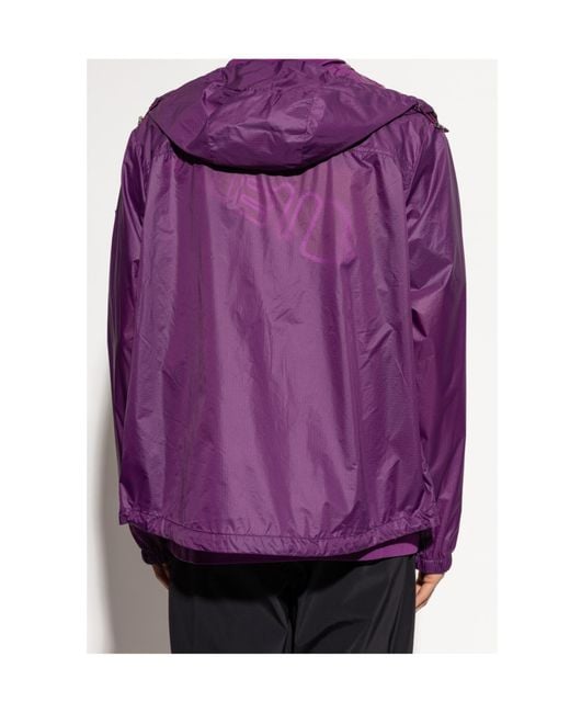 Moncler Purple Lamo Zip-Up Hooded Jacket for men