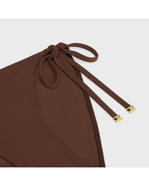 Céline Brown Triomphe Swimsuit Botton