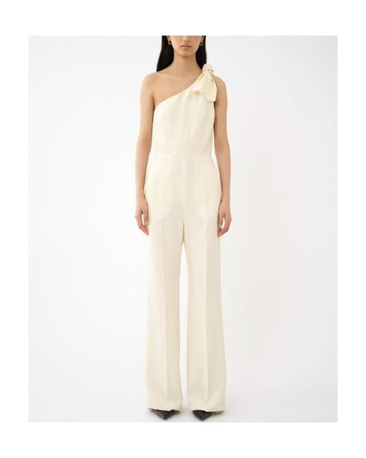 Chloé White Chloé One-Shoulder Jumpsuit
