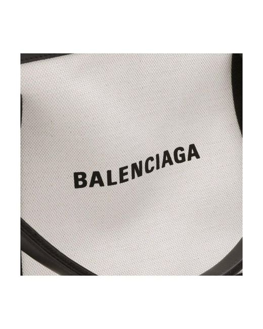 Balenciaga Black Small Cabas Logo Tote Bag