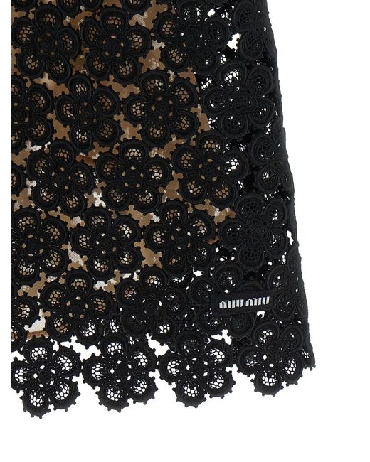 Miu Miu Black Macramé Dress
