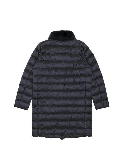 Weekend by Maxmara Blue Logo Quilted Down Jacket