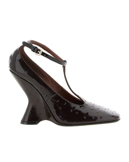 Dries Van Noten Brown Square-Toe High Heels