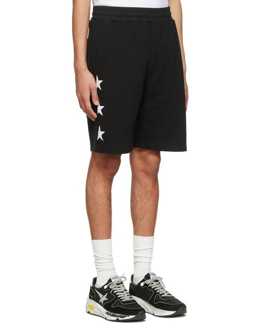 Golden Goose Deluxe Brand Black Star Printed Shorts for men