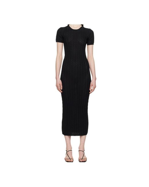 Loulou de Saison Black Aruba Knit Dress