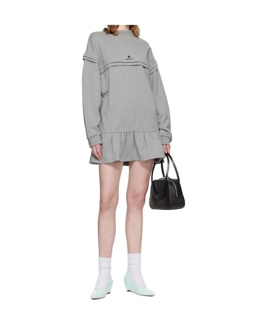 ShuShu/Tong Gray Long-Sleeved Dress