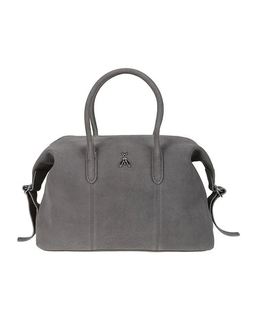 Patrizia Pepe Gray New Business Suede Tote Bag