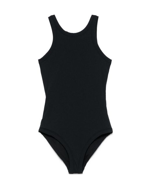 Totême Black Ribbed Swimsuit