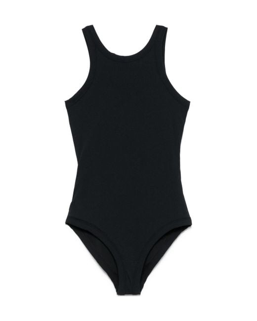 Totême Black Ribbed Swimsuit