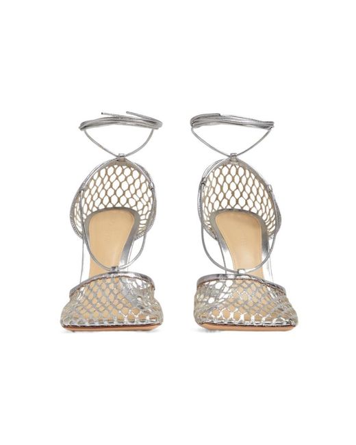 Bottega Veneta White Stretch Sandals