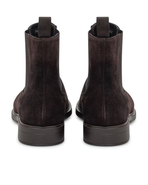 Doucal's Brown Round Toe Ankle Boots for men