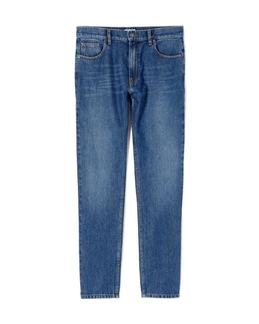 KENZO Blue Logo Straight Jeans