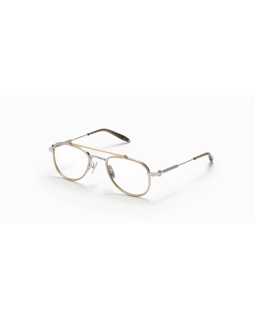 Akoni Natural Calisto Pilot-Frame Glasses for men