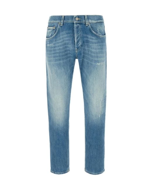 Dondup Blue Classic Fit Jeans for men