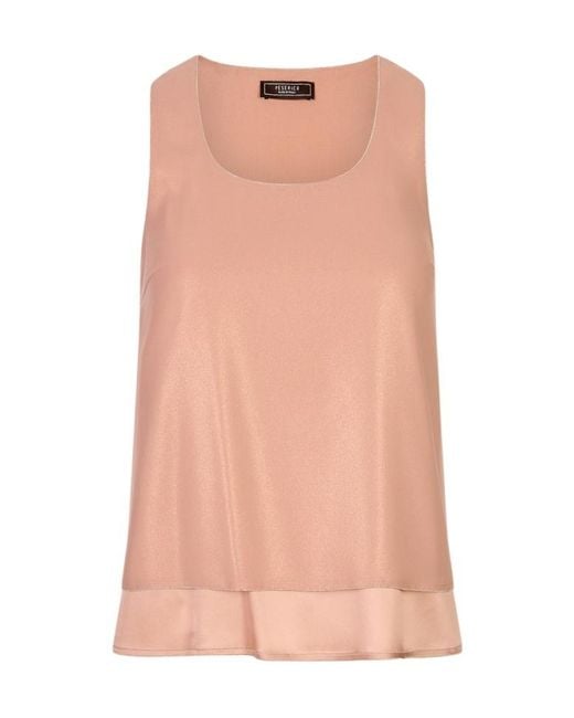Peserico Pink Metallic-Finish Layered Top