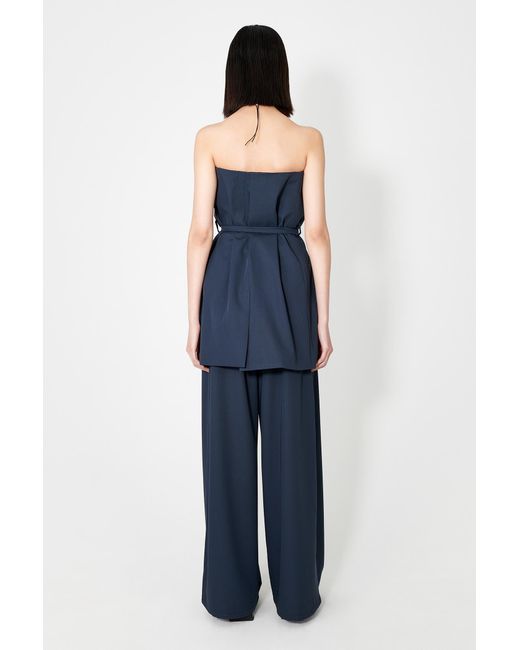 Our Legacy Blue Belted Waist Suit Top