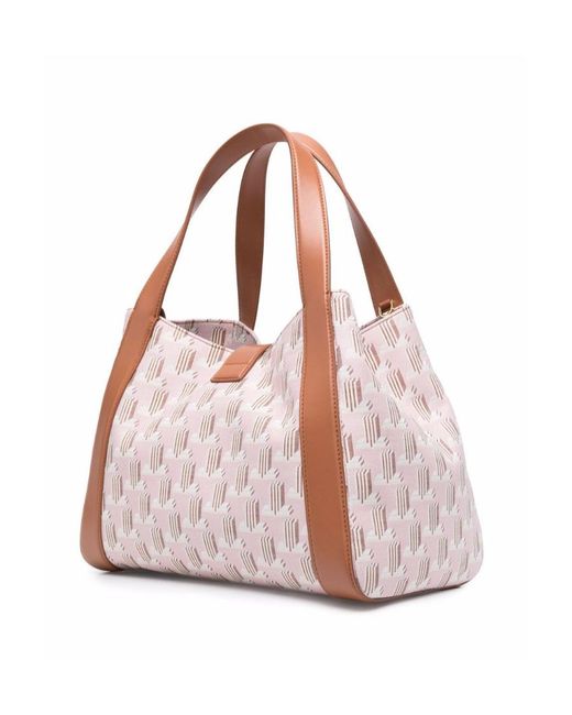 Lanvin Pink Mother And Child Graphic-Print Tote Bag