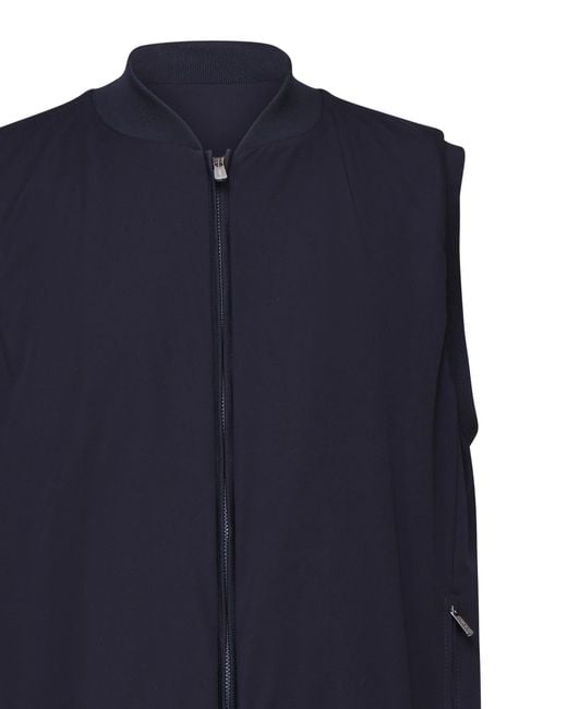 Fedeli Blue Zip-Up Jacket for men