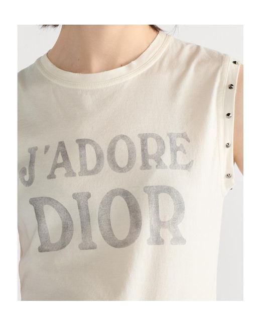 Dior J'Adore Tank Top in White | Lyst