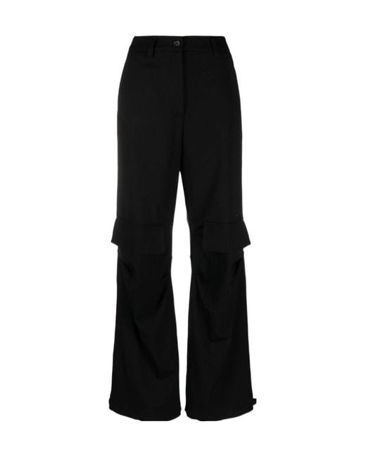 P.A.R.O.S.H. Black P.A.R.O..H. Straight Leg Cargo Trousers