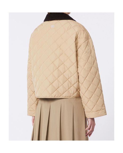 Weekend by Maxmara Natural Quilted Button-Up Coat