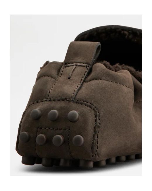 Tod's Brown Glove Gommino Loafers