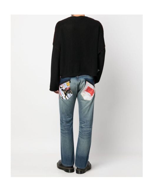 Junya Watanabe Blue Five-Pocket Denim Trousers for men